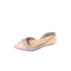 Mocasines Elegantes de Terciopelo Empalmado Estilo Francés Sandalias Brisa de Noche de Verano Moda 2025 Zapatos Femeninos Poco Profundos con Tira Trasera Suave