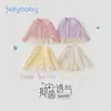 Ropa de Abrigo para Niñas, Nuevo Estilo de Otoño, Dulce Top Tejido, Ropa de Abrigo para Bebés, Moda Chic Estilo Francés, Encaje, Mangas Largas para Niños