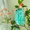 Estilo Coreano Ins Roupas para Cachorro Gato Marzis Verão Alça Cor Macaron Dopamina Tricolor Saia