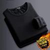 Especialmente Projetadas para Exportação, Camisetas Masculinas de Veludo Espessas e Quentes de Manga Comprida para Outono e Inverno, Camisetas Básicas de Gola Redonda, Camisas de Manga Comprida para Outono e Inverno