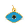 L45 Accesorios para joyería DIY cobre puro chapado en oro plateado recubierto de oro estilo europeo y americano Ojo del Diablo colgante multicolor