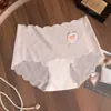Calzones Sexys Sin Costuras de Encaje Ultra Delgados Antibacterianos 10A para Mujer con Entrepierna Extendida, Braguitas de Mujer Transpirables de Cintura Media Estilo Puro Deseo