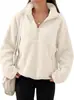 Moda transfronteriza europea y americana para mujer 2026, chaqueta de forro polar con cuello alto y cremallera con bolsillos, más vendida en Amazon