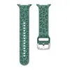 Nuevo Producto Transfronterizo Adecuado para Samsung Watch8 Correa de Reloj Grabada Watch8 Clásico Estampado de Leopardo Hebilla Plateada Correa de Reloj de Silicona