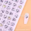 Nuevo Celebridad de Internet Uñas Artísticas Corazón Torcido Taladro para Uñas Corazón de Durazno Taladro Destello de Cristal Amor Taladro Grande Fondo Puntiagudo Corazón Taladro Accesorios