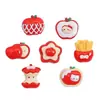 Mini Miau Manzana Juguete de Comida Dibujo Animado Hecho a Mano Accesorios para Joyería DIY Pegamento de Crema Resina Accesorios Pequeños Materiales para Uñas