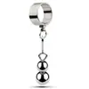 Juguete Sexual Anillo Metálico para Pene Colgante de Escroto de Acero Inoxidable Bola Colgante Ejercicio Físico de Estiramiento que Soporta Peso Anillo para Pene