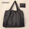 Bolsa de Compras Plegable para Supermercado Tela Floral Portátil Poliéster Bolsa de Almacenamiento Portátil Gran Capacidad Rectangular Engrosada Venta al por Mayor