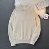 Suéter de cuello alto medio para hombre otoño e invierno marca de moda suéter ropa coreana simple suéter interior suelto suéter de cuello medio