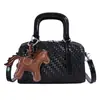 Bolso de bolos vintage con patrón tejido para mujer, bolso de mano y bolso cruzado versátil, bolso tipo almohada de nicho de alta gama, bolso de hombro