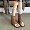 Sandalias Romanas Verano 2025 Nueva Moda Aumento Interior Sandalias Romanas tipo Bota Corta de Cuña para Mujer