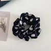 Estilo Retrô Início do Outono Cor de Café Bolinhas Cintura Fina Scrunchie Moda Preguiçosa Versátil Coque Prendedor de Cabelo Acessório de Cabelo