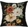 Amazon Primavera e Verão Nova Fronha Fronha de Folha Atacado Linho Estampa de Folha Verde Almofada de Sofá Fronha de Almofada de Cintura