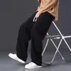 Pantalones Casuales de Pierna Ancha Baratos al por Mayor para Niños, Pantalones Deportivos Rectos Sueltos de Moda, Pantalones Largos Deportivos con Cordón para Jóvenes