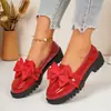 2026 Verano Nuevo Comercio Exterior Tallas Grandes Mujer Casual Cómodos Moño Estilo Británico Zapatos Planos de Moda Talla Única para la Mayoría