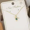 Colar Coruja de Zircônia em Cobre Estilo Ins Nicho Europeu e Americano Nova Corrente de Clavícula Feminina Elegante Banhada a Ouro 18K