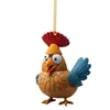 Colgante de pavo para Año Nuevo Transfronterizo Colgante para Árbol de Navidad Colgante para Coche Decoración de Árbol de Navidad Asiento Trasero del Coche