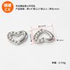 Anillo de acero inoxidable con forma de holter para electrocardiograma, con forma de corazón, de 8 caracteres, con forma de triángulo y base puntiaguda, colgante de medio diamante.