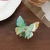 ¡Malteada dulce! ¡Colorido pasador de tiburón de doble mariposa! Pinza para el pelo de alta calidad con textura para la parte trasera de la cabeza, accesorio para el cabello para mujer