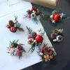 Kit de Material DIY Broche Pinça de Planta de Natal Frutas Secas Pinha Flor Seca para Atividades de Salão e Artesanato de Jardim de Infância