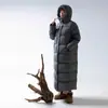 Jaqueta de Penas de Ganso de Alta Qualidade para Mulheres Inverno 2026, Estilo Coreano Extra Longo Moda Espessa para Exterior Frio Extremo Casaco Acima do Joelho