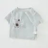 Ropa de Verano para Bebés y Niños Anyang para Niños, Camiseta de Manga Corta Clase A para Bebés, Top Delgado para Niños Pequeños, Manga Corta