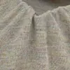 Tecido de malha fina TR com fio floral, trama lisa, tecido de malha poliéster-viscose colorido tingido no fio, tecido para camisa feminina com proteção solar, 140g