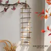 Decoración para el Hogar Colgante de Escalera de Madera Escalera de Cuerda Adorno Colgante Accesorio para Fondo de Foto Nido de Pájaro Rama Estilo Pastoral para Jardín de Infancia
