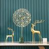 Trae Riqueza y Flores de Tesoro para Atraer Riqueza y Tesoro Ciervo Lujo Ligero Adornos de Alta Gama Hogar Sala de Estar Decoración Animal Artesanías de Cobre Fábrica Mayorista