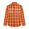 Camisa a cuadros de diseño retro americano para hombre y mujer 2025 verano con cuentas de manga larga chaqueta camisa suelta y casual