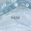 Brincos de Stud de Titânio Liga de Titânio Cabeça Plana Totalmente Diamantados G23 Titânio Rosca Interna Stud de Lábio de Zircônia Joia de Piercing Cabeça