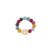 2024 Nuevo Explosiones Calabaza Piedra Colorida Anillo Luz Lujo Nicho Gama Alta Joyería para Mujer Regalo de Moda