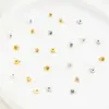 Cierre de Posicionamiento Versión Estrecha Chapado en Oro de 14K Color 18K Botón de Presión Conserva Color Pulsera DIY Collar Clip de Extremo Hebilla Delgada Accesorios