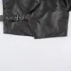 Atacado transfronteiriço 2026 estilo europeu e americano moda casual simples fivela de couro PU jaqueta de manga comprida com lapela para mulheres B483137