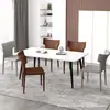 Sillas de comedor estilo italiano personalizadas para uso doméstico, sillas con respaldo para restaurante, suministro transfronterizo directo para sillas de recepción y sala de reuniones de hotel y restaurante, mesas y sillas de comedor