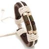 Accesorios Transfronterizos Más Vendidos Pulsera Simple Tejida a Mano de Cuero Vacuno Estilo Retro Europeo y Americano Pulsera de Cuerda de Mano para Pareja para Hombre y Mujer