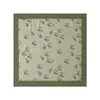 Pañuelo de algodón floral verde para primavera y verano, pañuelo cuadrado pequeño fresco y simple estilo francés, pañuelo para la cabeza versátil para viajes a la playa para mujeres