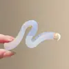 Pinza para el pelo de verano estilo ins con bloques de color para mujer, pasador lindo de lunares japoneses para niña, pinza de tiburón grande para recogidos.