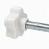 Fabricante de origen de Dongguan m8 galvanizado blanco pentagonal cabeza de plástico de nailon mango de tornillo de mano perno