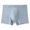 Ropa interior de algodón para hombre de cintura media para verano, talla grande holgada, transpirable, boxers juveniles, pantalones de cuatro esquinas a rayas para niños