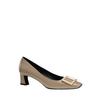Zapatos Profesionales de Trabajo para Mujer Estilo Europeo y Americano 2026, Punta Cuadrada, Boca Baja, Hebilla Cuadrada de Charol, Tacón Medio Grueso, Cómodos y Versátiles