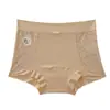 Pantaloncillos de Encaje de Verano para Mujer, Entrepierna Antibacteriana de Seda de Hielo 10A, Calzoncillos tipo bóxer sin Costuras Transpirables de Cintura Media que se Ajustan a la Cadera con Entrepierna de Algodón Puro