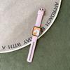 Pulseira de Silicone com Padrão Ondulado e Fivela na Mesma Cor Adequada para Apple Watch 9 10 11 iWatch Ultra Pulseira