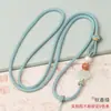 Corda para Colar Amuleto da Sorte Rosto Sorridente, Cordão para Colar Pingente de Jade Versátil Estilo Chinês, Pingente de Joia Trançado, Cordão de Pescoço Dourado Atacado