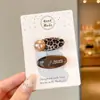 Pinza para el pelo de estampado de leopardo para mujer, estilo nuevo, para flequillo y cabellos sueltos, pinza lateral invisible estilo coreano, accesorio para el cabello