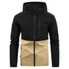 Chaqueta con capucha para hombre nueva de primavera y otoño, cortavientos casual para exteriores, chaqueta transfronteriza, chaqueta, top, combinación de colores versátil