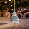 Chaveiro Pingente de Bolsa Acrílico Transfronteiriço Papai Noel e Boneco de Neve de Natal Pendente para Retrovisor de Carro