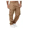 Comercio exterior transfronterizo 2026 pantalones de trabajo casuales para hombre multi-bolsillo holgados de pierna recta, pantalones casuales de moda y versátiles