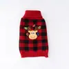 Ropa para Perros Estilo Otoño e Invierno Suéter Tejido Cuello Alto Cálido Ropa para Mascotas Suéter para Cachorro Suéter Navideño para Perro