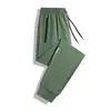 Pantalones Deportivos Elásticos para Hombre de Verano Finos Tallas Grandes de Seda Helada Pierna Recta Secado Rápido Casual Transpirables